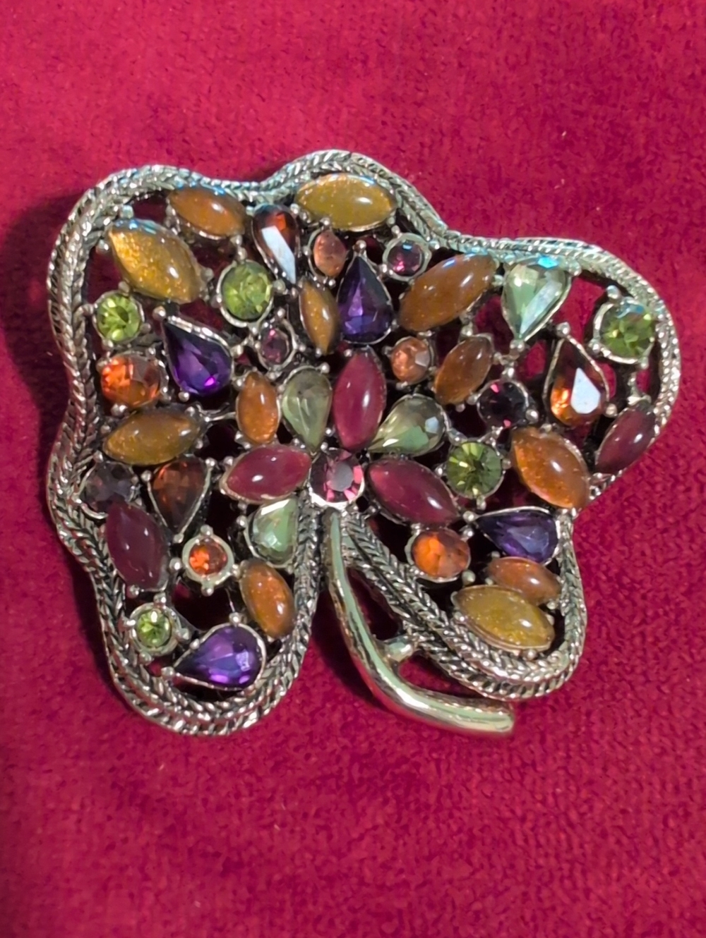 Monet Multicolor Butterfly Brooch - Purple, Green, Orange, Yellow, Pink